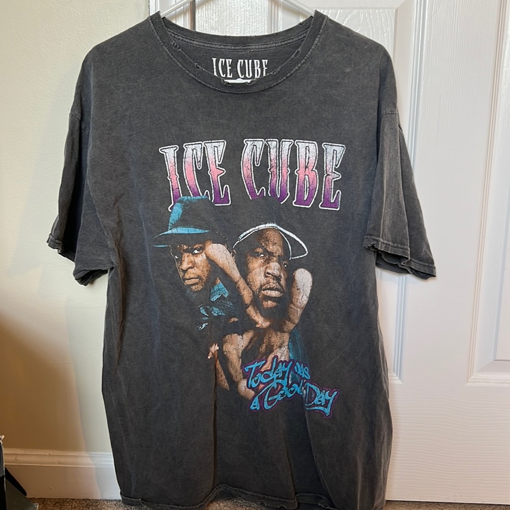 Oversized, graphic distressed t shirt